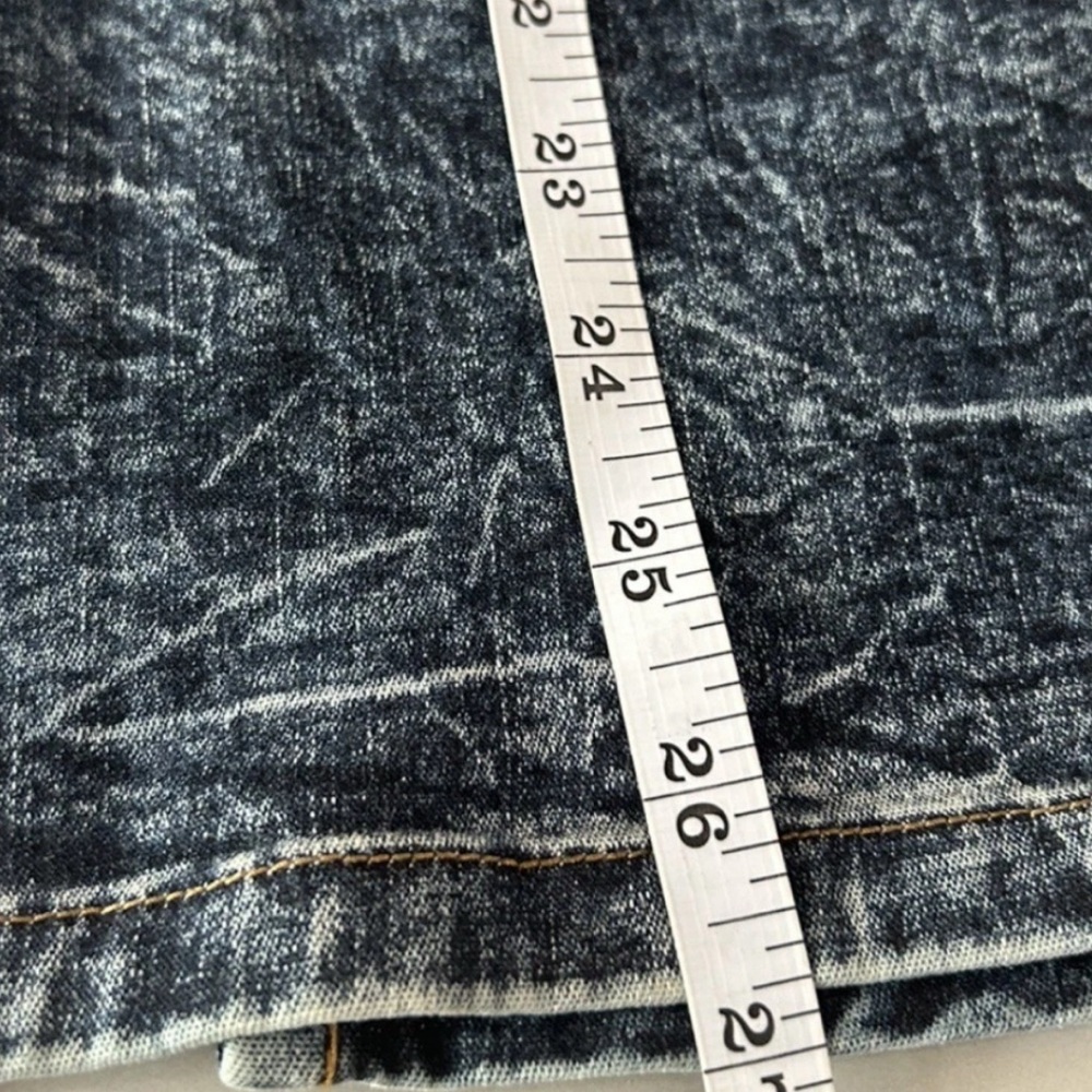 Judy Blue Mid-Length Acid Wash Denim Pencil Skirt - Blue - Picture 5 of 7